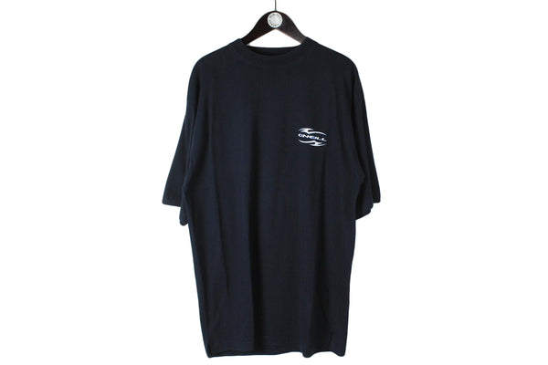 Vintage O'Neill T-Shirt XLarge black 90s retro style big logo surfing shirt