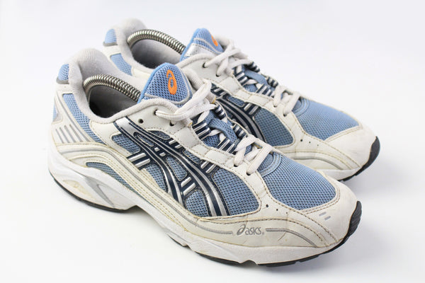 Vintage Asics Sneakers Women's US 8.5 white blue 90s retro style running sport trainers