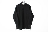 Norse Projects Shirt Large black silk wool button up streetwear style
