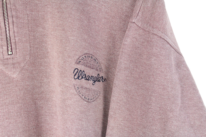 Vintage Wrangler Sweatshirt 1/4 Zip XLarge / XXLarge