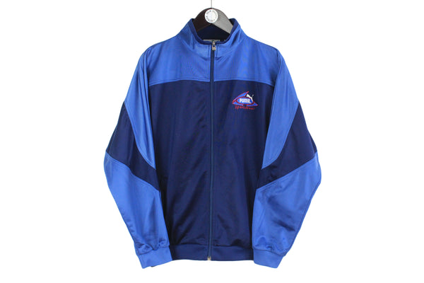 vintage PUMA Sportswear men's track jacket Size M authentic blue rare retro rave hipster 90s 80s wear bomber tracksuit streetwear big logo