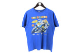 Vintage The Doctor Valentino Rossi Yamaha Small / Medium blue big logo cotton 90s tee
