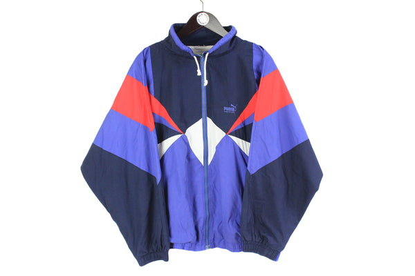 vintage PUMA Turn it on men's track jacket Size M authentic blue rare retro rave hipster 90s 80s wear bomber tracksuit streetwear small logo