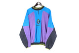 Vintage Nike Sweatshirt 1/4 Zip XLarge blue purple "homerun" baseball style oversized jumper 80s 90s crewneck