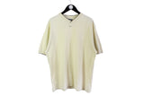 Vintage Nike T-Shirt XLarge yellow 00's v-neck cotton tee retro style shirt