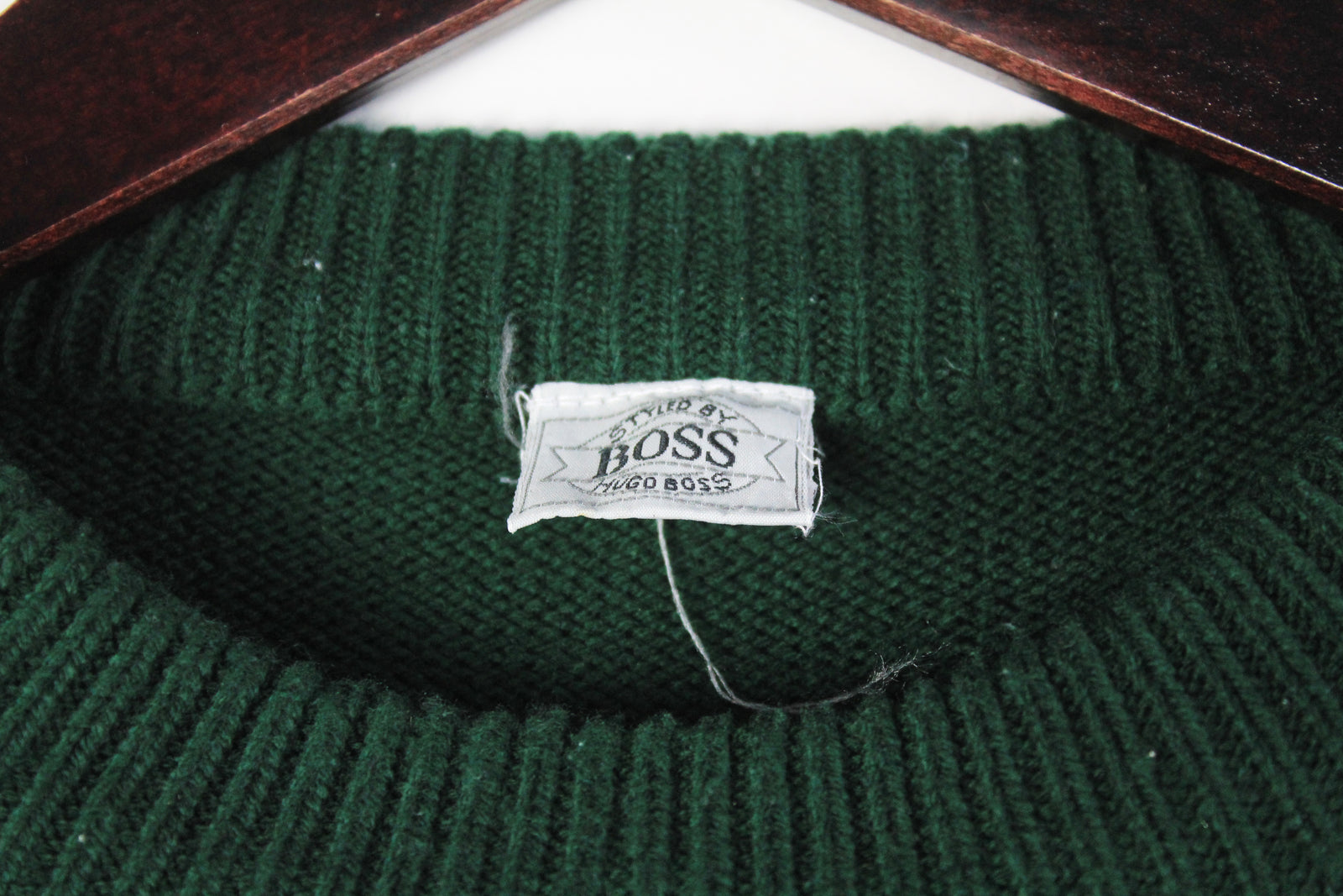 Hugo Boss Sweat moyen gris/gris pull pull logo BOSS vintage années 90