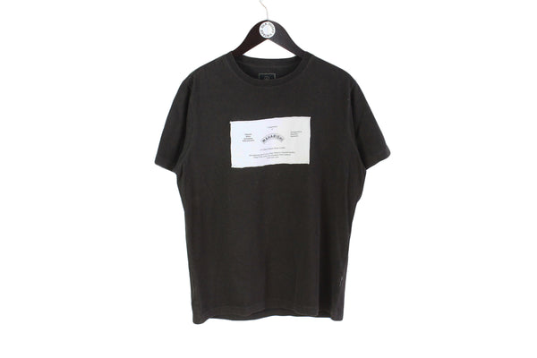 Maharishi T-Shirt Small / Medium black cotton big logo authentic streetwear tee