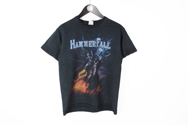 Vintage Hammerfall T-Shirt Small black merch 00s cotton tee