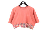 Vintage Reebok Cropped T-Shirt Women's Medium / Large pink 90's top cotton tee
