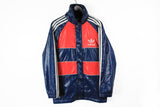 Vintage Adidas Jacket Small made in Finland winter puffer blue red 80s classic wear