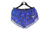 Vintage Reebok Shorts Medium abstract star pattern blue 90's summer polyester shorts