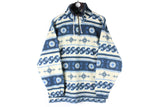 Vintage Fleece 1/4 Zip Small snowboard 90s retro sport style cozy winter sweater