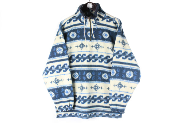 Vintage Fleece 1/4 Zip Small snowboard 90s retro sport style cozy winter sweater