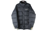 Vintage Timberland Puffer Jacket Large black down jacket 90s retro sport style USA brand 