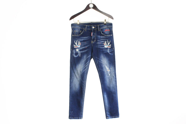 Dsquared2 Jeans streetwear blue denim pants luxury street style