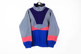 Vintage Fleece Half Zip Medium blue 90s sport style ski sweater