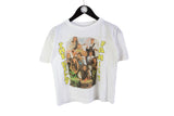 Vintage The Kelly Family T-Shirt Women's Small white short top 90's music pop tee
