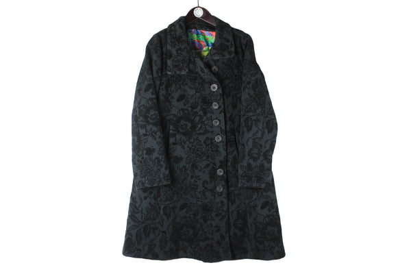 Disigual Coat Women's 46 black streetwear authentic luxury jacket