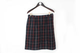Vintage Burberrys Skirt Women's plaid pattern nova check wool made in England skirt