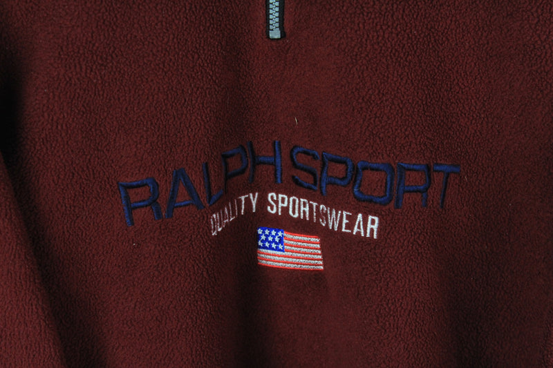 Vintage Ralph Sport Fleece 1/4 Zip Large