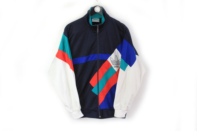 Vintage Adidas Track Jacket XLarge multicolor 90's windbreaker full zip big logo retro style 