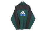 vintage ADIDAS big logo green black Track Jacket Size L authentic rare retro hipster 90's 80's germany style rave athletic sport suit acid