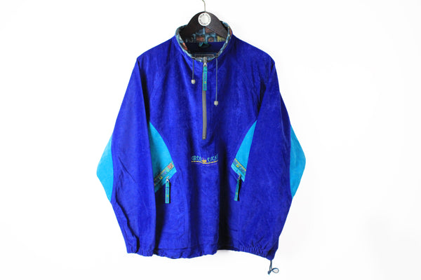 Vintage Fleece Half Zip Small blue 90s sport retro style sweater