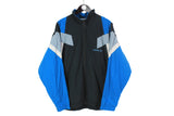 vintage ADIDAS ORIGINALS Track Jacket Size L authentic rare retro hipster 90s 80s germany stylish rave athletic sport suit acid black blue