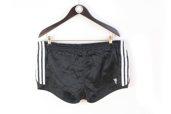 Vintage Adidas Shorts XLarge / XXLarge black 90's sport athletic wear 