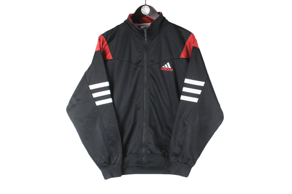 Vintage Adidas Track Jacket Medium black big logo 90s retro sport style windbreaker