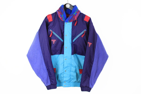 Vintage 7 Degre Fleece Jacket XXLarge full zip outdoor ski style 80's jacket