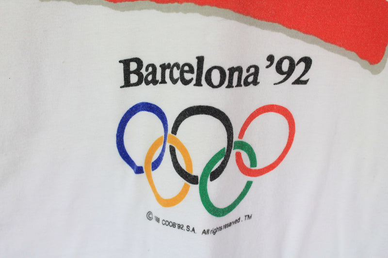 Vintage Barcelona 1992 Olympic Games T-Shirt Large