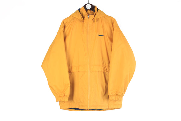 Vintage Nike Jacket Medium size full zip bright windbreaker retro streetwear rare outfit swoosh logo hooded