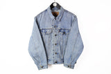 Vintage Levis Denim Jacket Small blue 90s retro style jean jacket