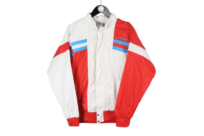 vintage ADIDAS ORIGINALS Track Jacket Size M authentic white red rare retro wear hipster 90s 80s classic athletic coat sport suit streetwear