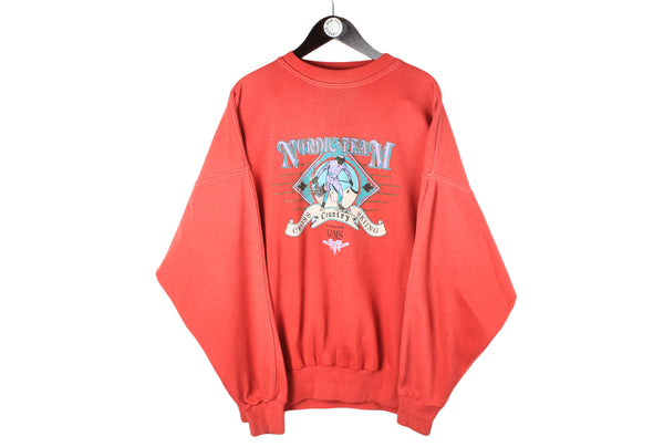 Vintage Ski Sweatshirt Nordic team retro 80s 90s Alps sport crewneck jumper