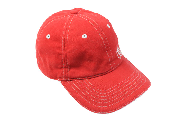 Vintage Audi Cap red small logo baseball hat 00s racing Formula 1 cap