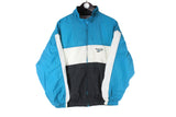 Vintage Reebok Track Jacket Small blue 90s retro windbreaker sport style cardigan
