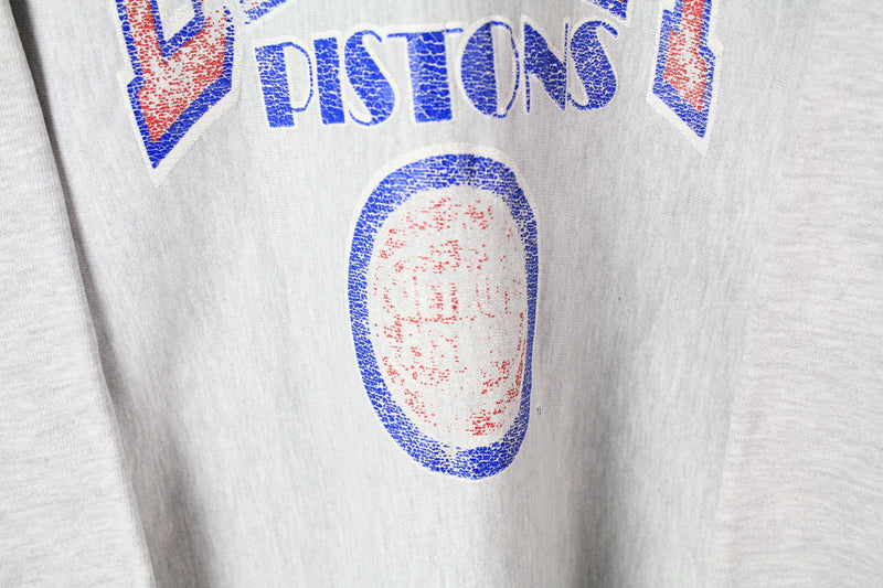 Vintage Champion Detroit Pistons Sweatshirt Medium