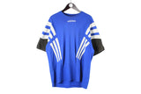 Vintage Adidas T-Shirt 90s blue retro cotton jumper sport shirt