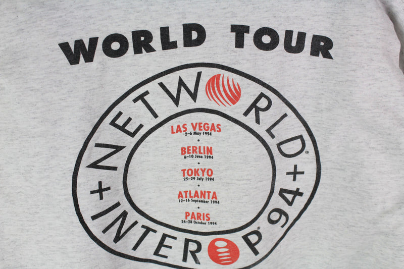 Vintage Networld Interop 1994 Tour T-Shirt XLarge