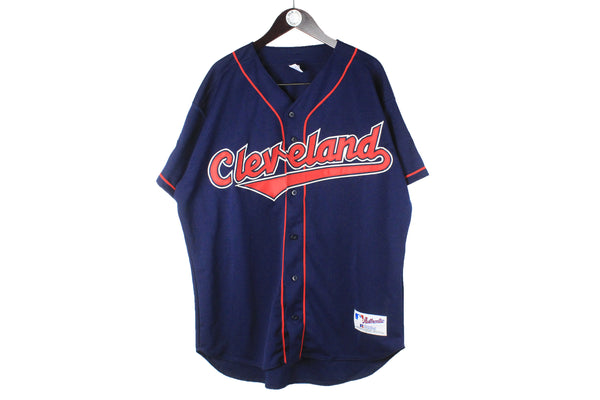 Vintage Cleveland Indians Jersey Shirt blue MLB baseball t-shirt sport USA oversize jumper