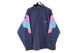 vintage ADIDAS ORIGINALS men's track jacket Size XL authentic nylon blue rare retro acid rave hipster zipped track suit 90s 80s sport wear