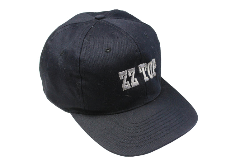 Vintage ZZ Top Cap black big logo merch music rock 90s retro baseball hat