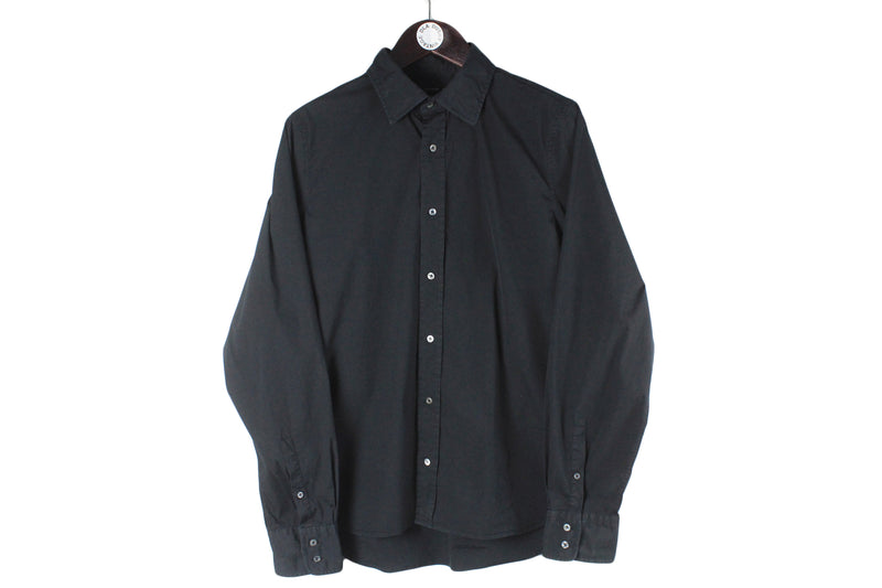 Jil Sander Shirt black classic men's luxury authentic blouse