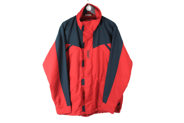 Vintage Adidas AdiTex Outdoor Jacket XLarge red black 90's mountain retro style trekking windbreaker