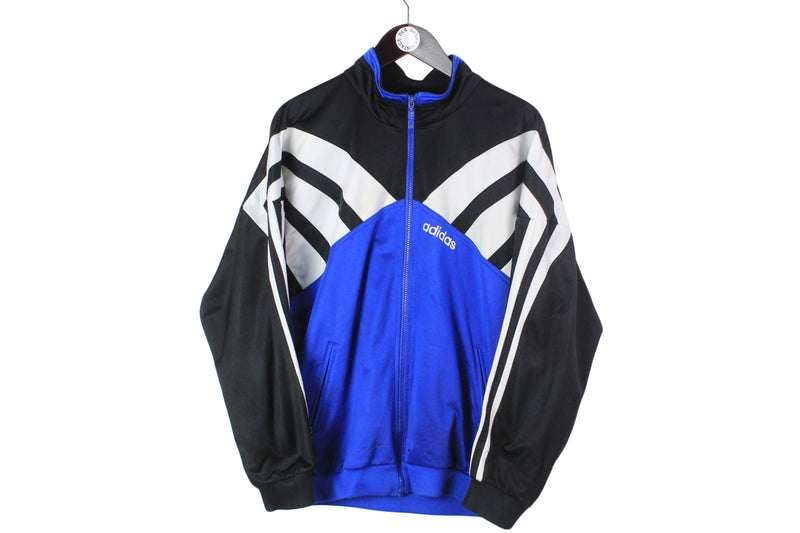 vintage ADIDAS ORIGINALS men's track jacket Size M authentic blue black rare retro acid rave hipster streetwear bomber track suit 90s 80s