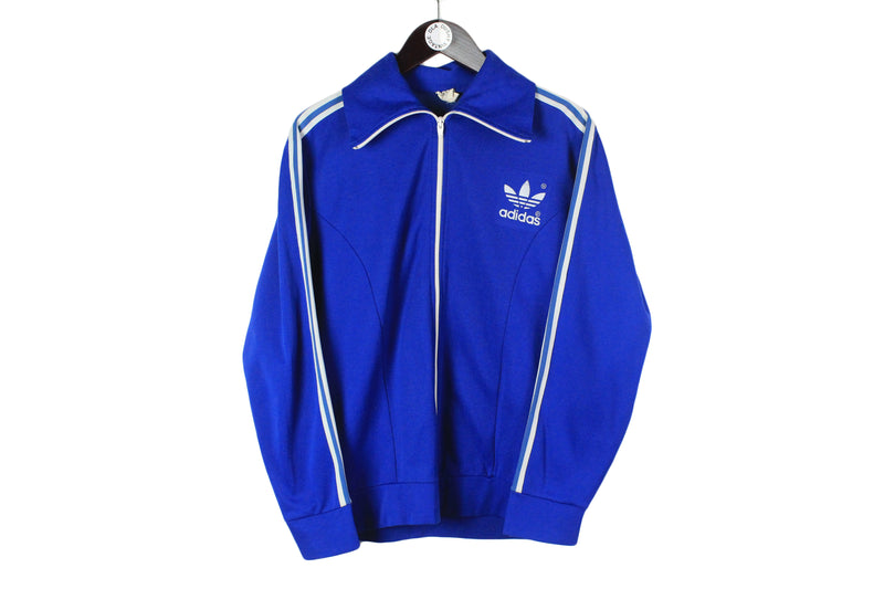 vintage ADIDAS ORIGINALS classic blue logo Track Jacket Size M authentic rare retro hipster 90s 80s germany rave athletic sport suit acid