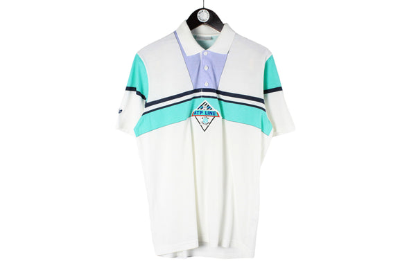 Vintage Adidas ATP Polo T-Shirt tennis authentic collared shirt ATP Line 90s rare retro top