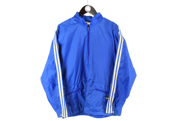 Vintage Adidas Jacket Medium blue 90's full zip windbreaker